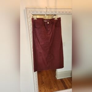 Inherit Burgundy Remi Skirt